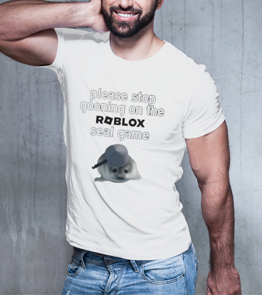 Stop Gooning On The Roblox Seal Game T-Shirt