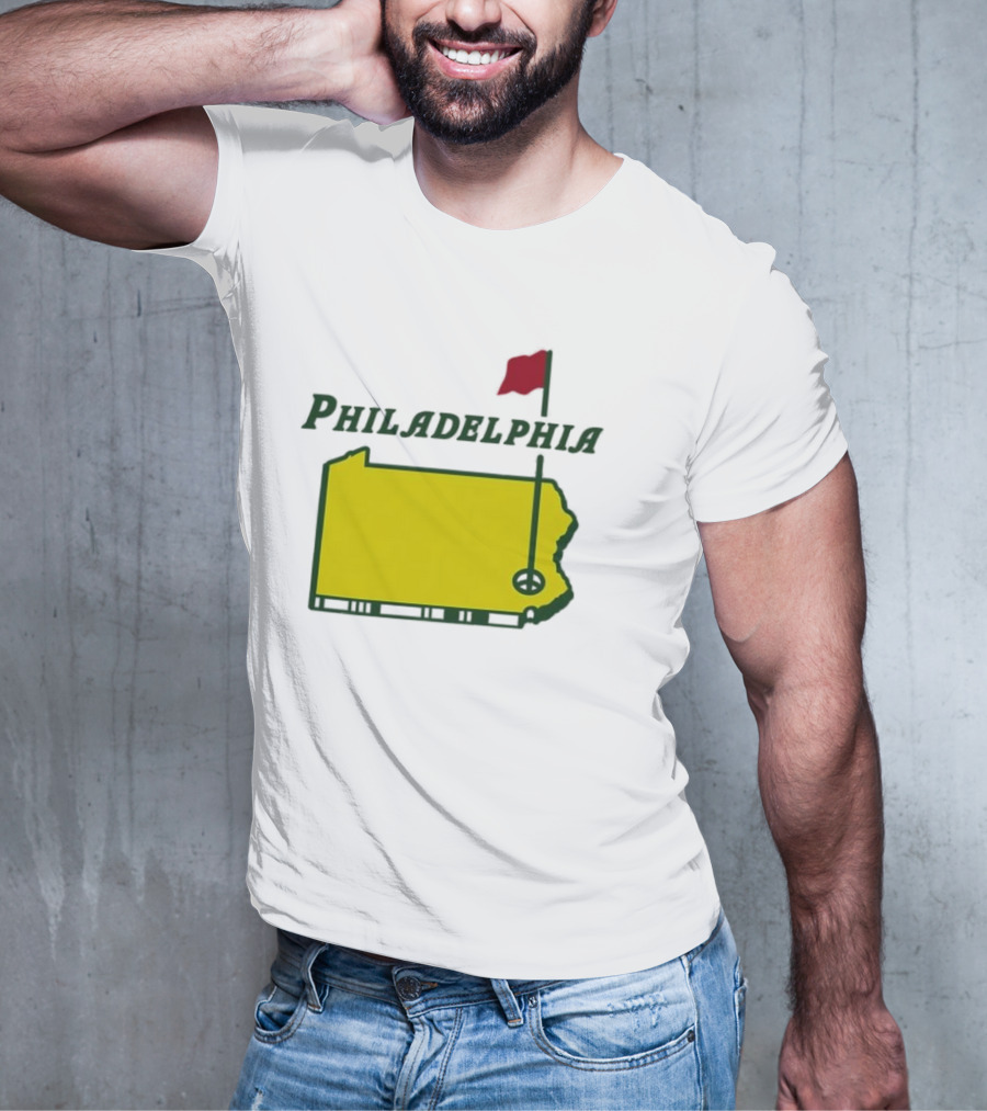 Philadelphia Masters Golf Pennsylvania Flagstick Icon T-Shirt