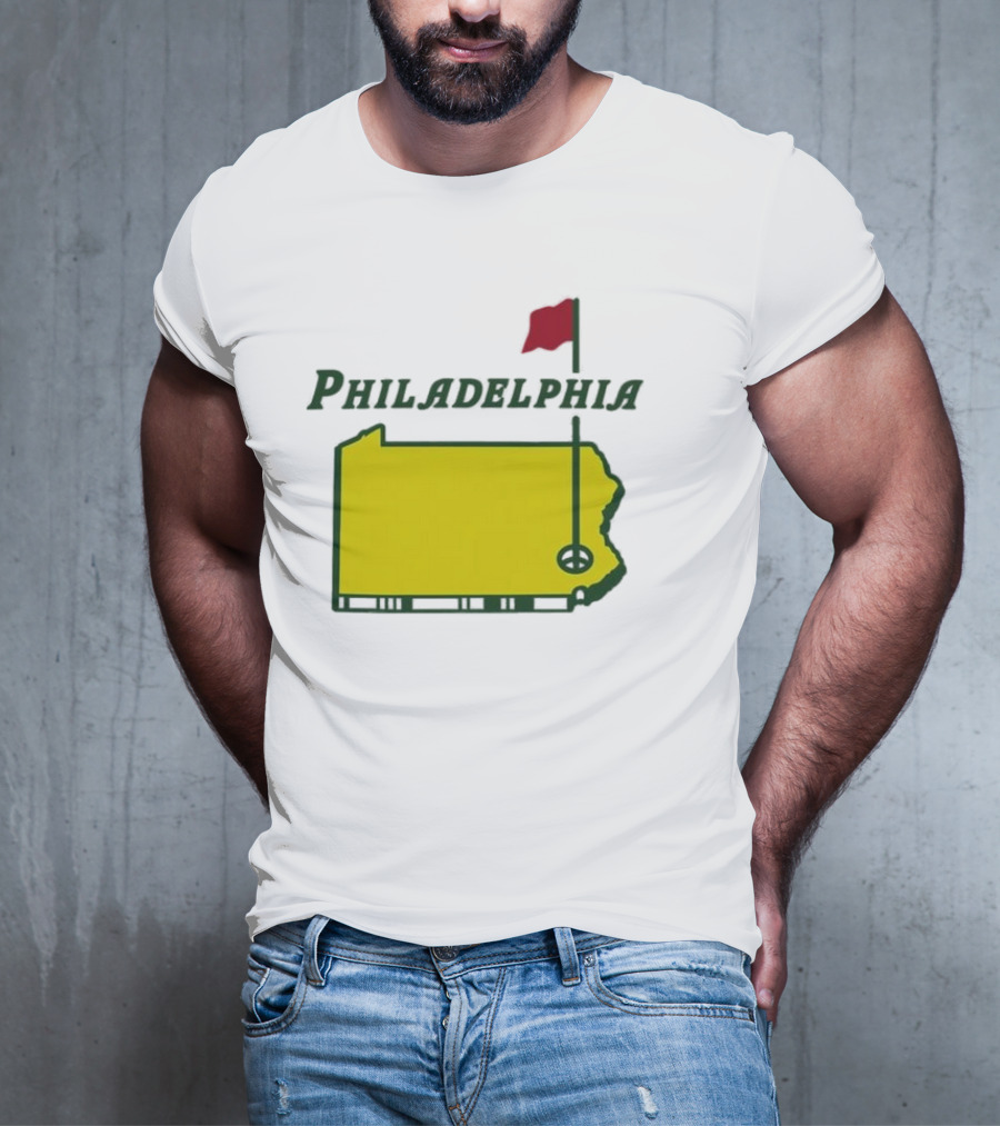 Philadelphia Masters Golf Pennsylvania Flagstick Icon T-Shirt