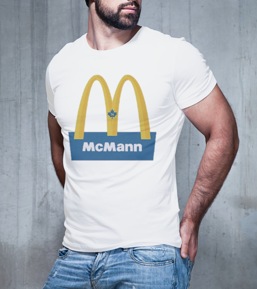 McMann 74 Maple Leaf Blue And Yellow Arches T-Shirt