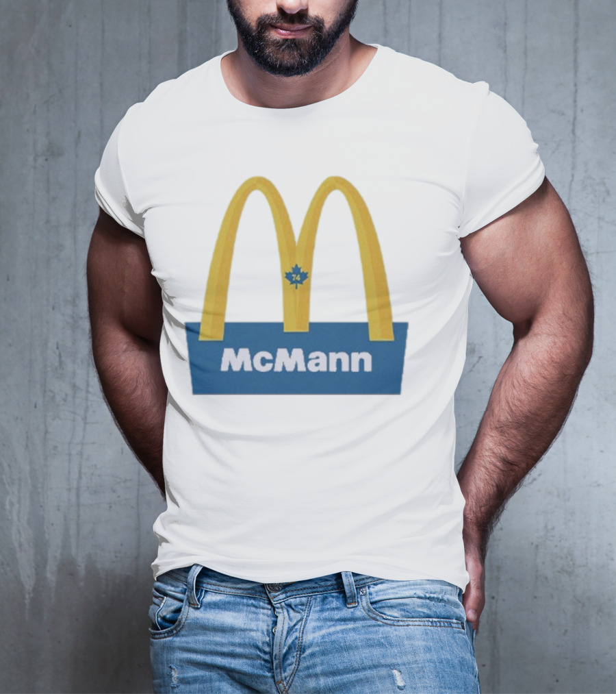 McMann 74 Maple Leaf Blue And Yellow Arches T-Shirt