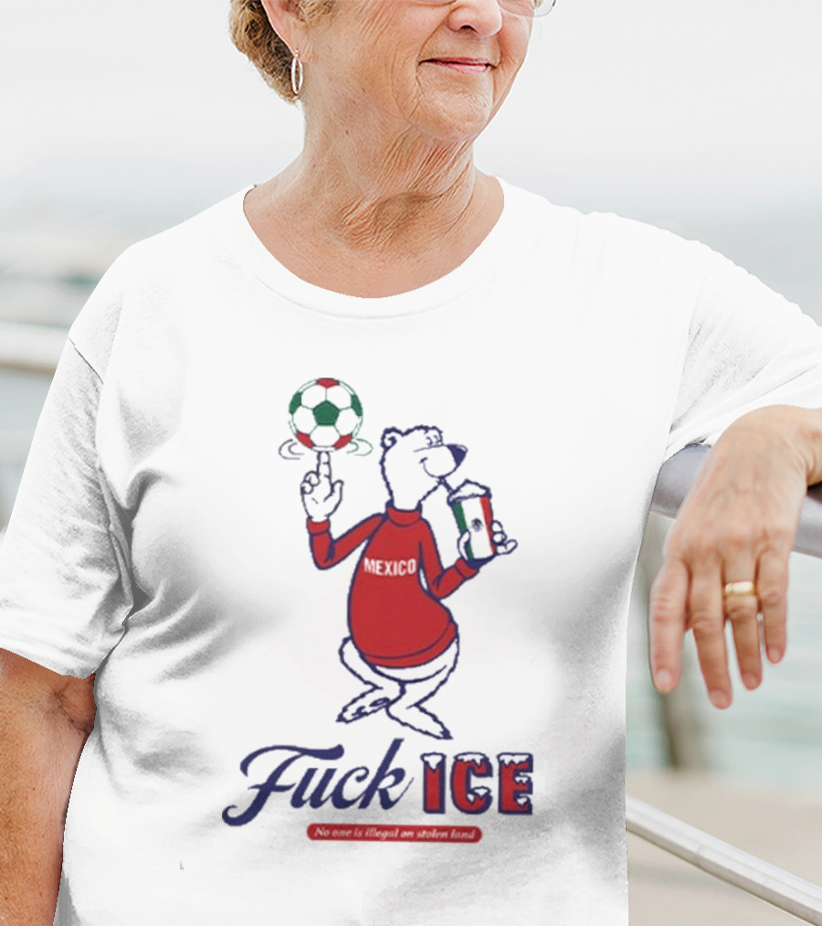 Premium Mexico Fuck ICE Polar Bear No One Is Illegal Soccer T-Shirt