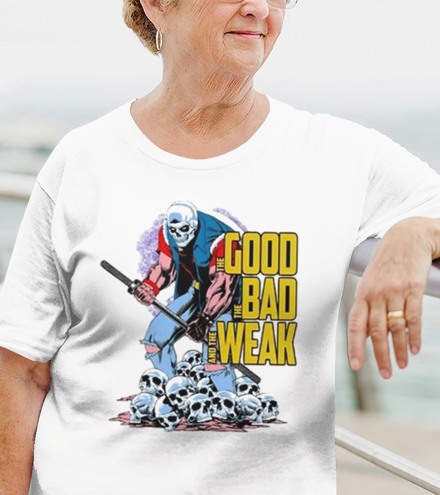Raskolapparel The Good The Bad The Weak Skull Warrior With Bat T-Shirt