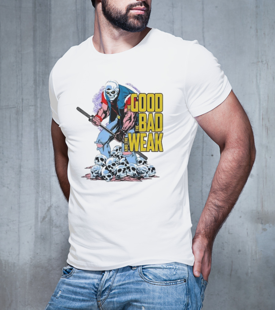 Raskolapparel The Good The Bad The Weak Skull Warrior With Bat T-Shirt