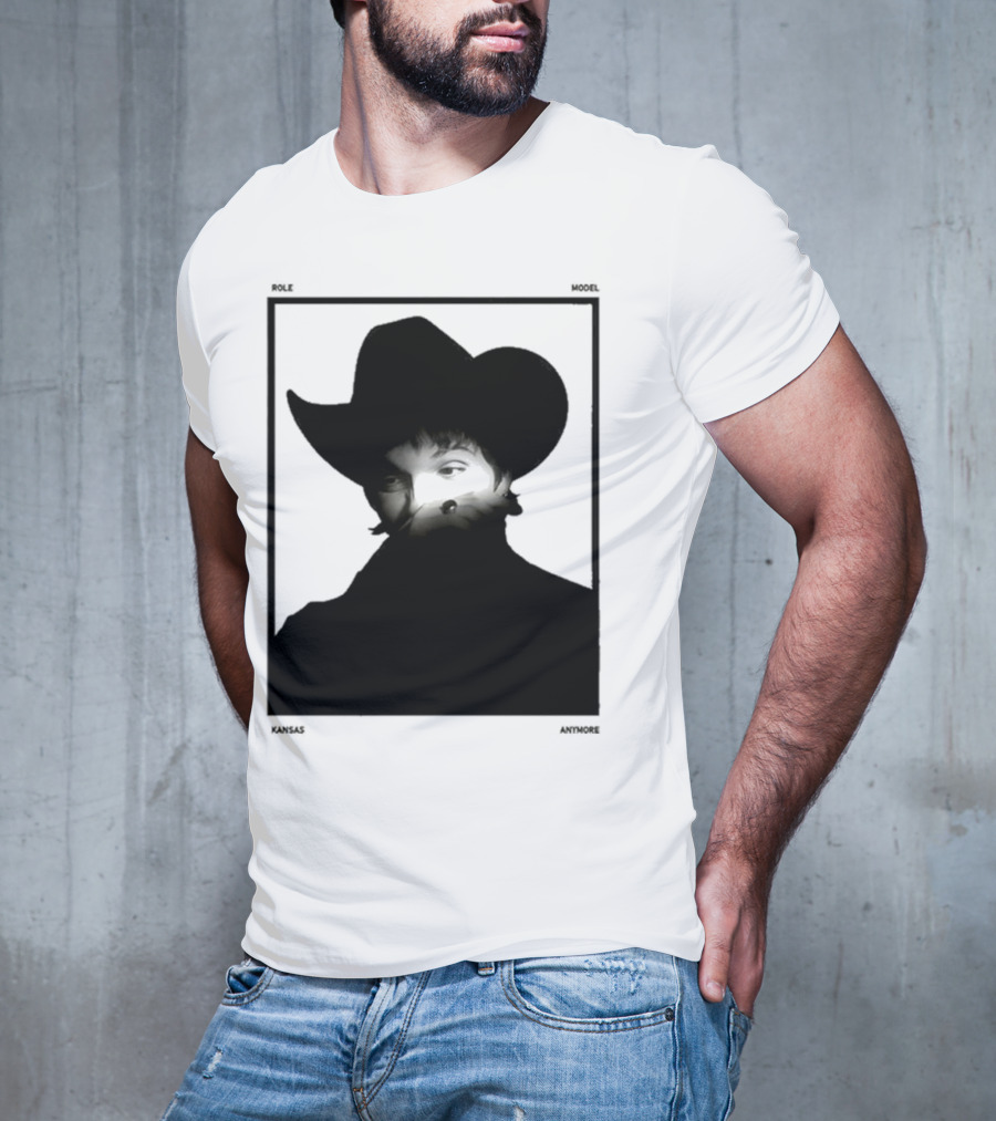 Role Model Anymore Kansas Cowboy Hat Boyfriend Fit Girls T-Shirt