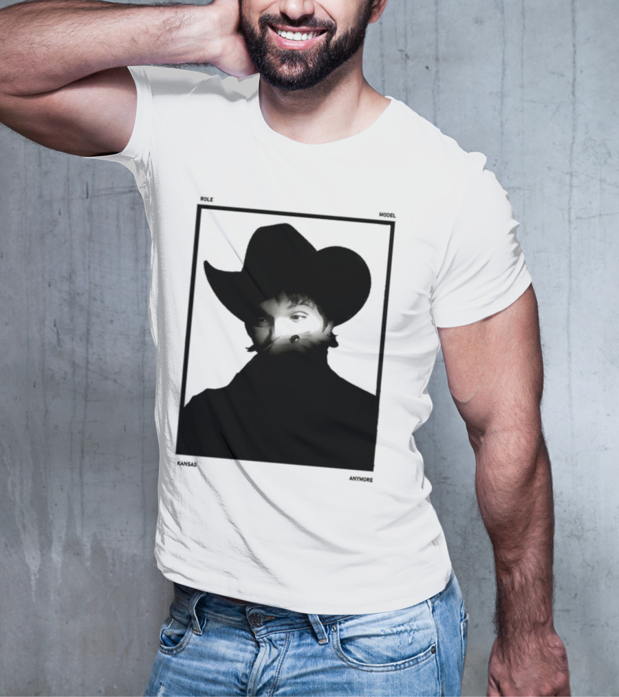 Role Model Anymore Kansas Cowboy Hat Boyfriend Fit Girls T-Shirt