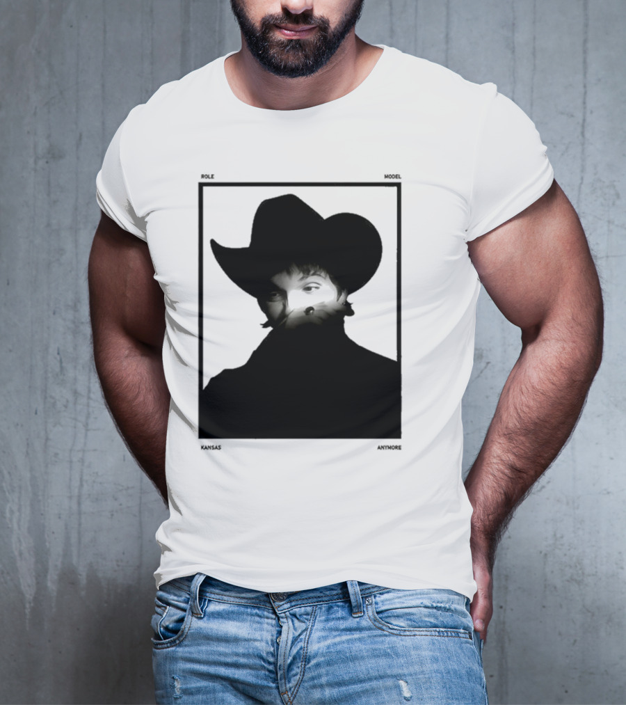 Role Model Anymore Kansas Cowboy Hat Boyfriend Fit Girls T-Shirt