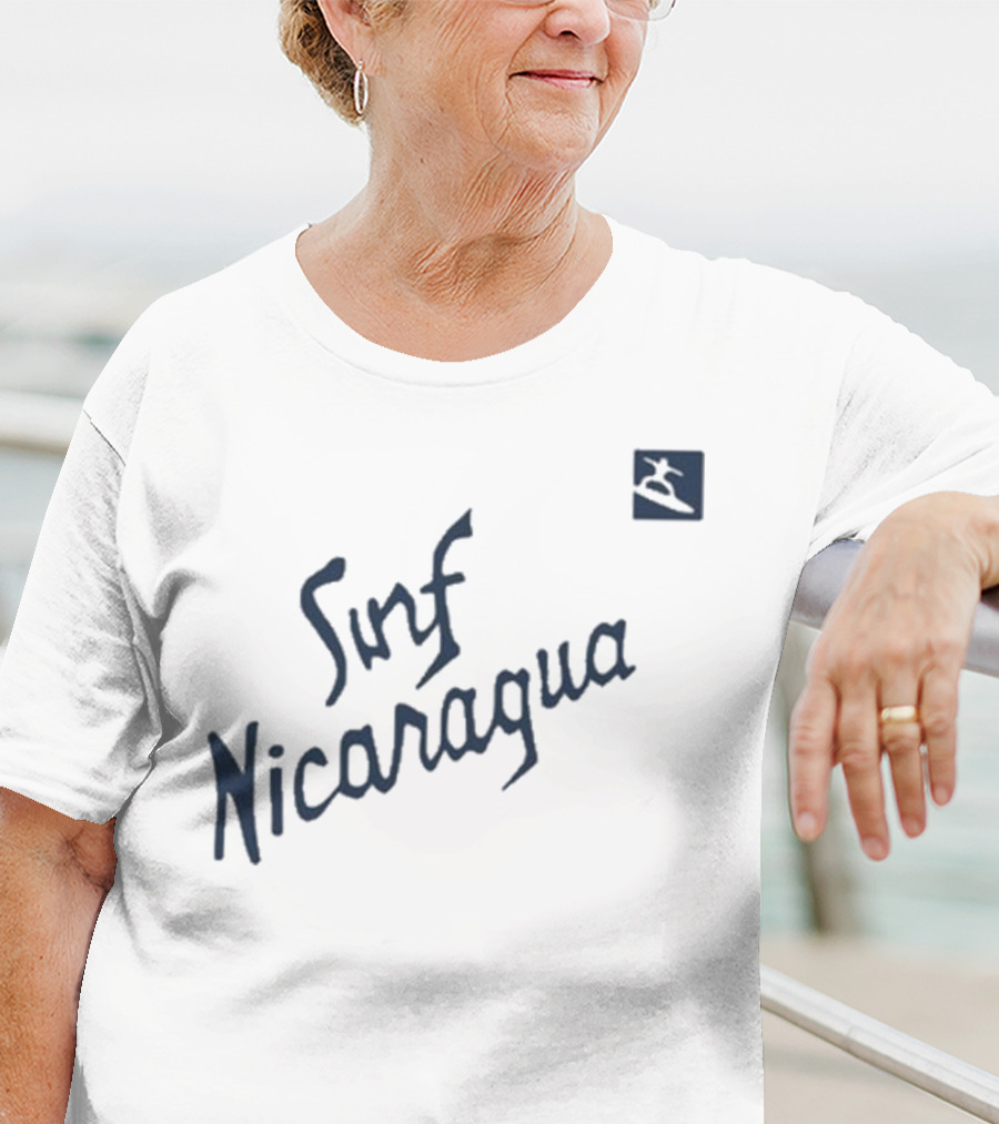 Real Genius Surf Nicaragua Surfboard Icon T-Shirt