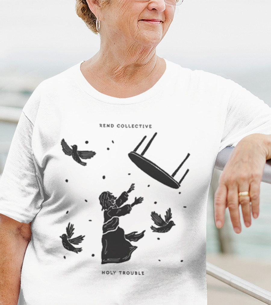 Rend Collective Holy Trouble Flying Table And Birds T-Shirt