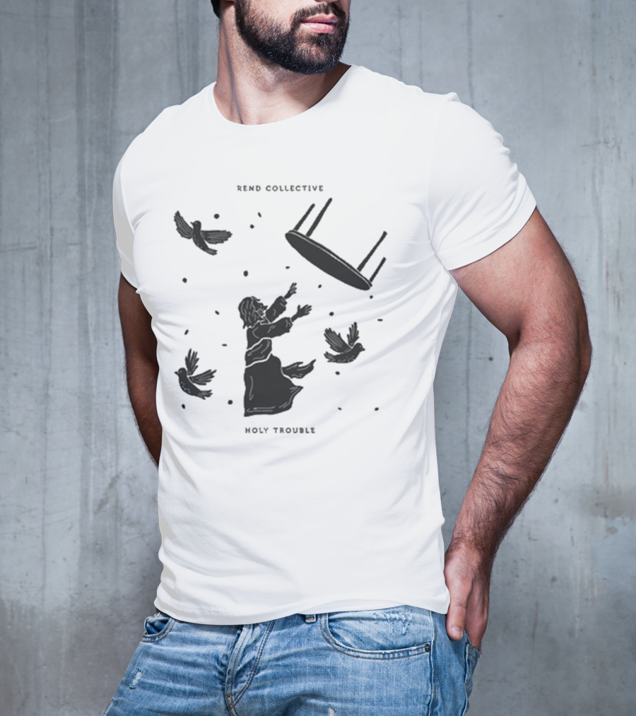 Rend Collective Holy Trouble Flying Table And Birds T-Shirt