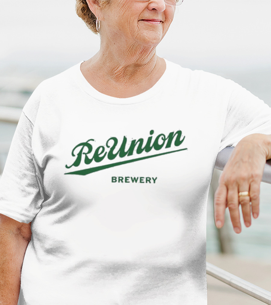 ReUnion Brewery Green Script Logo T-Shirt