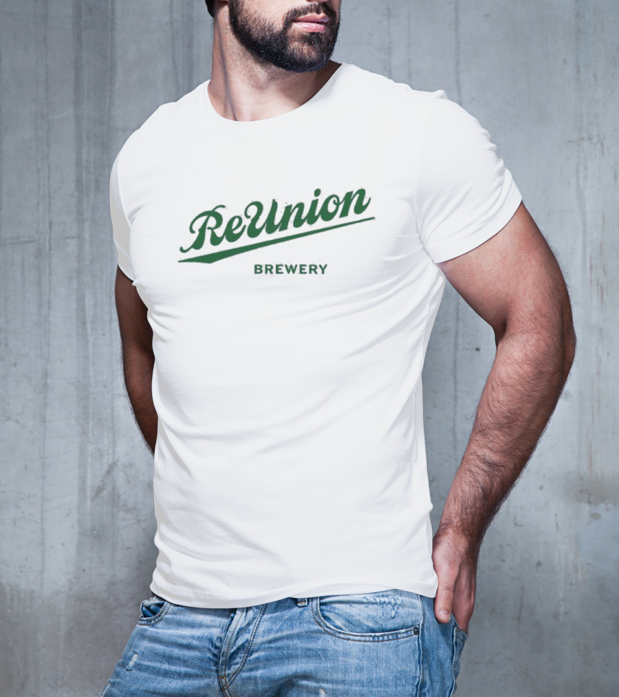 ReUnion Brewery Green Script Logo T-Shirt