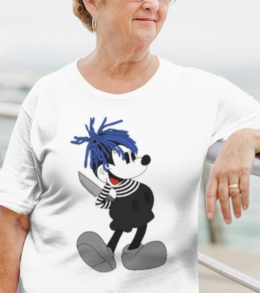 Revenge X Sad Knife Character With Blue Hair And Red Eyes T-Shirt