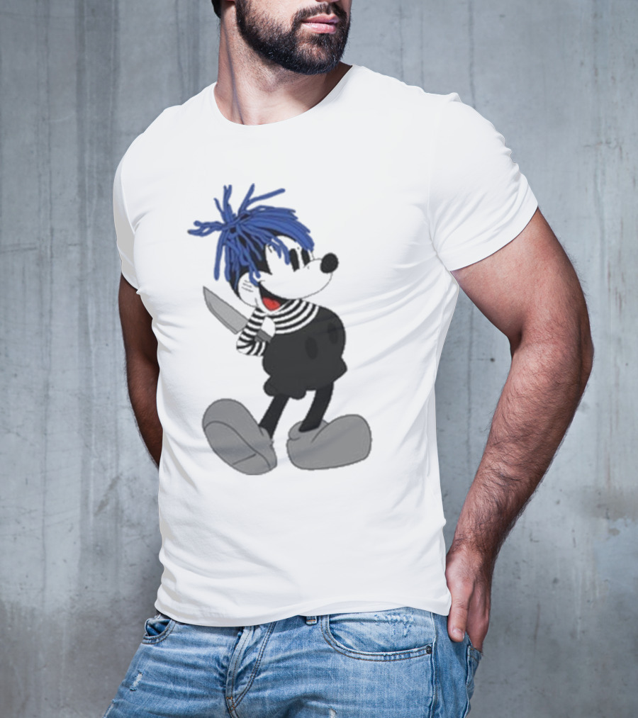Revenge X Sad Knife Character With Blue Hair And Red Eyes T-Shirt