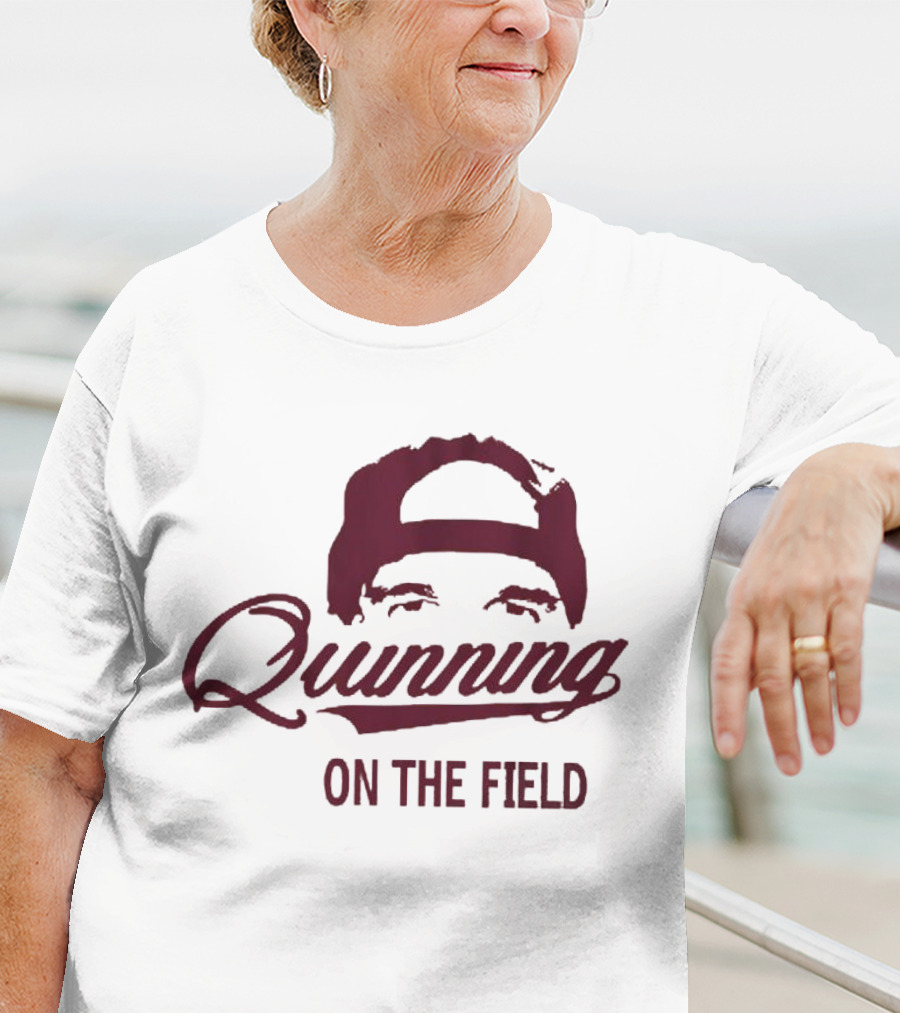 Quinning On The Field Featuring Iconic Backwards Cap Style T-Shirt