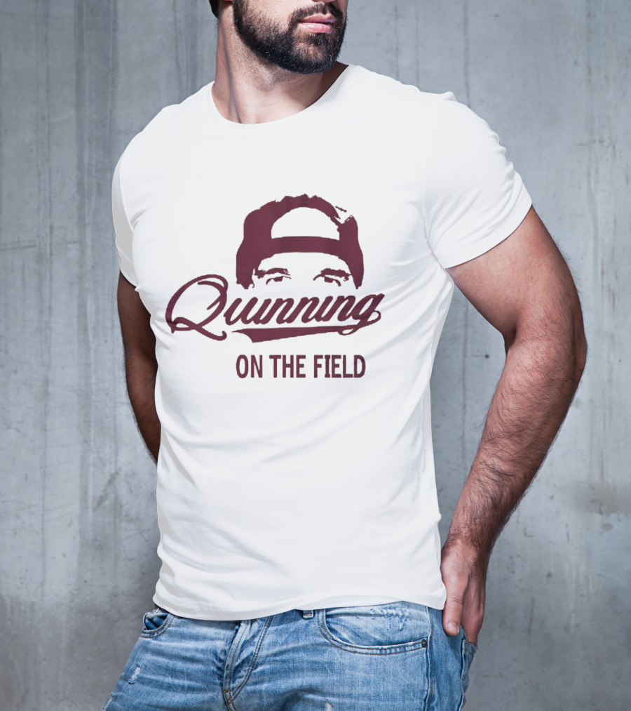 Quinning On The Field Featuring Iconic Backwards Cap Style T-Shirt