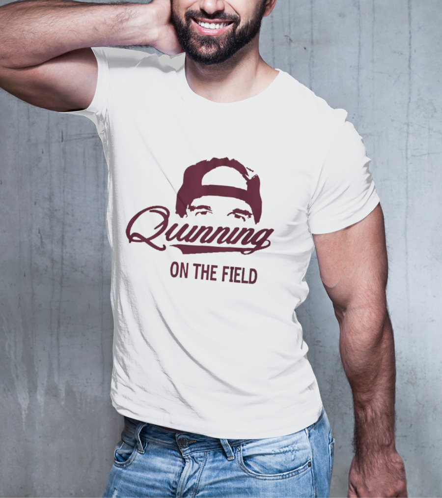 Quinning On The Field Featuring Iconic Backwards Cap Style T-Shirt