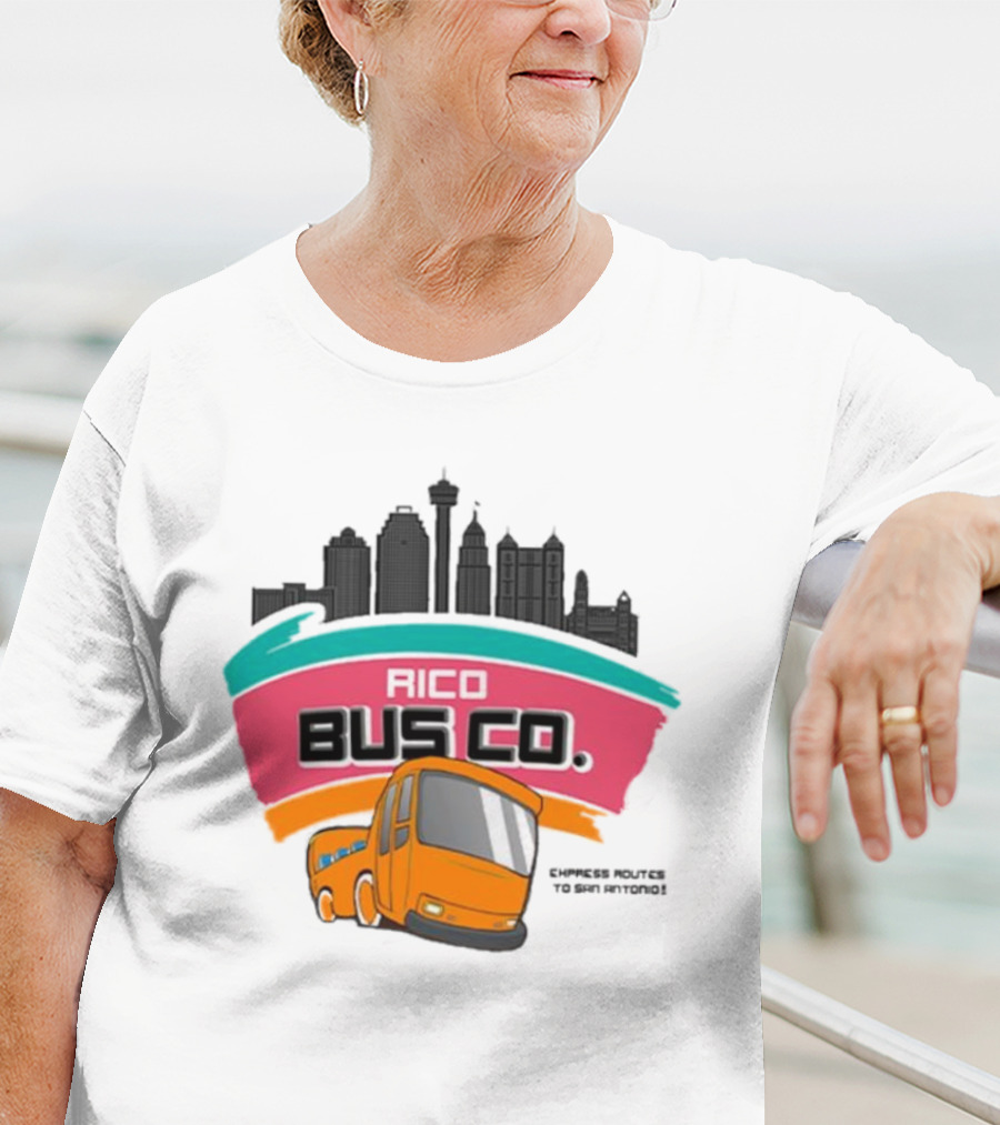 Rico Bus Co. Cypress Routes To San Antonio Skyline Bus Journey T-Shirt