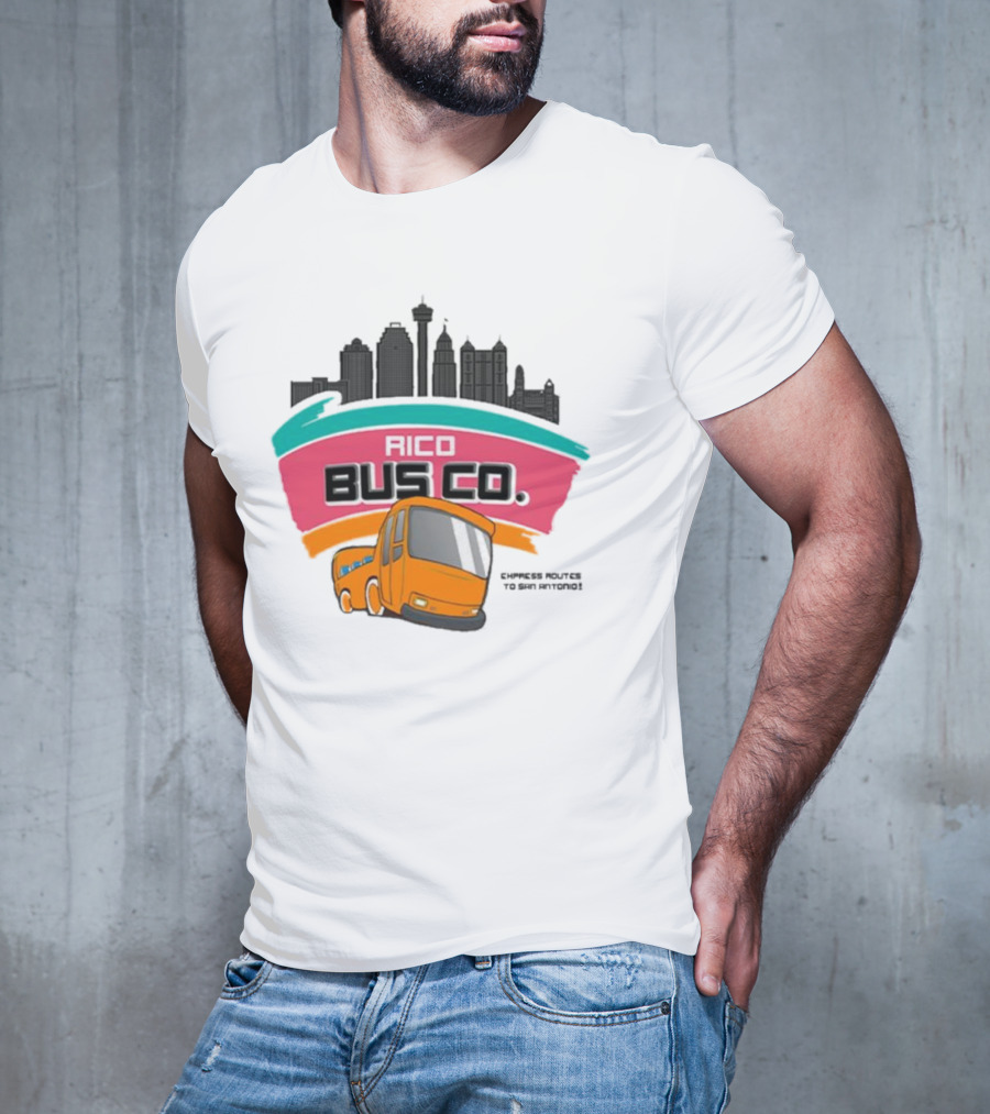Rico Bus Co. Cypress Routes To San Antonio Skyline Bus Journey T-Shirt