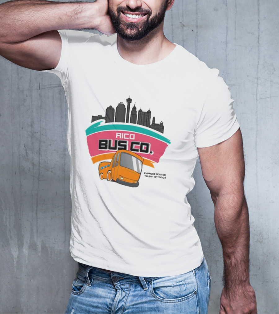 Rico Bus Co. Cypress Routes To San Antonio Skyline Bus Journey T-Shirt