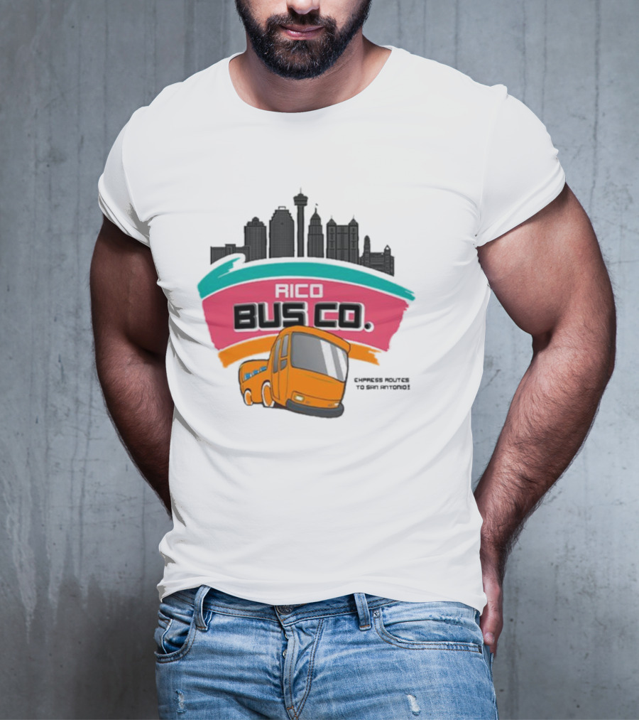 Rico Bus Co. Cypress Routes To San Antonio Skyline Bus Journey T-Shirt