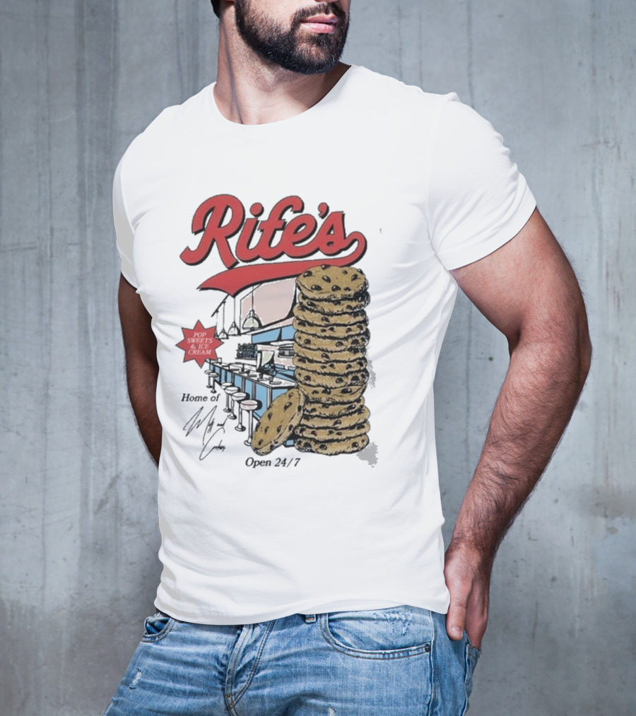 Rife's Diner 2025 Cookie Stack Retro Style T-Shirt