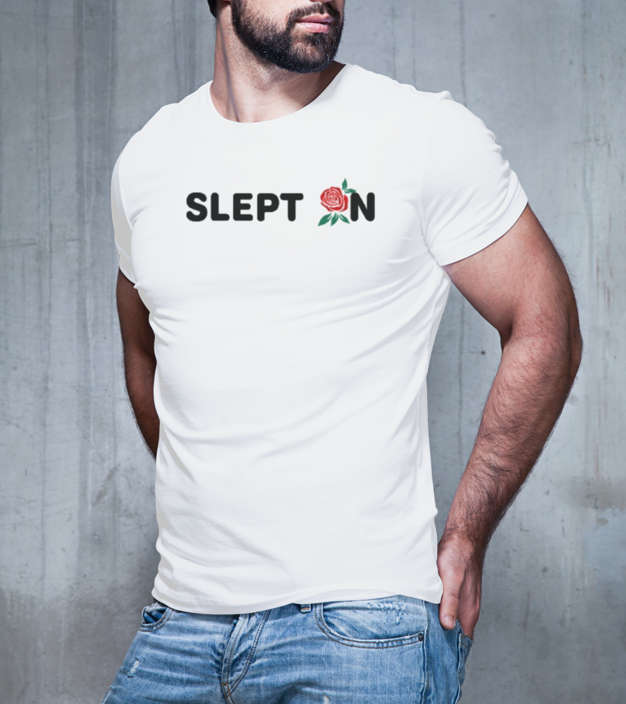Ryan Clark Wearing Slept On Vintage Floral Rose Motif T-Shirt