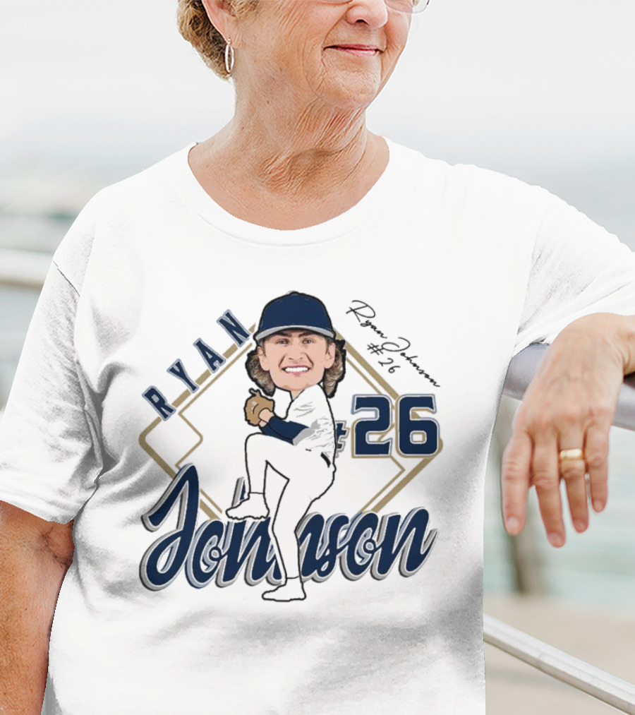 RYAN 26 Baseball Player Illustration 2025 T-Shirt