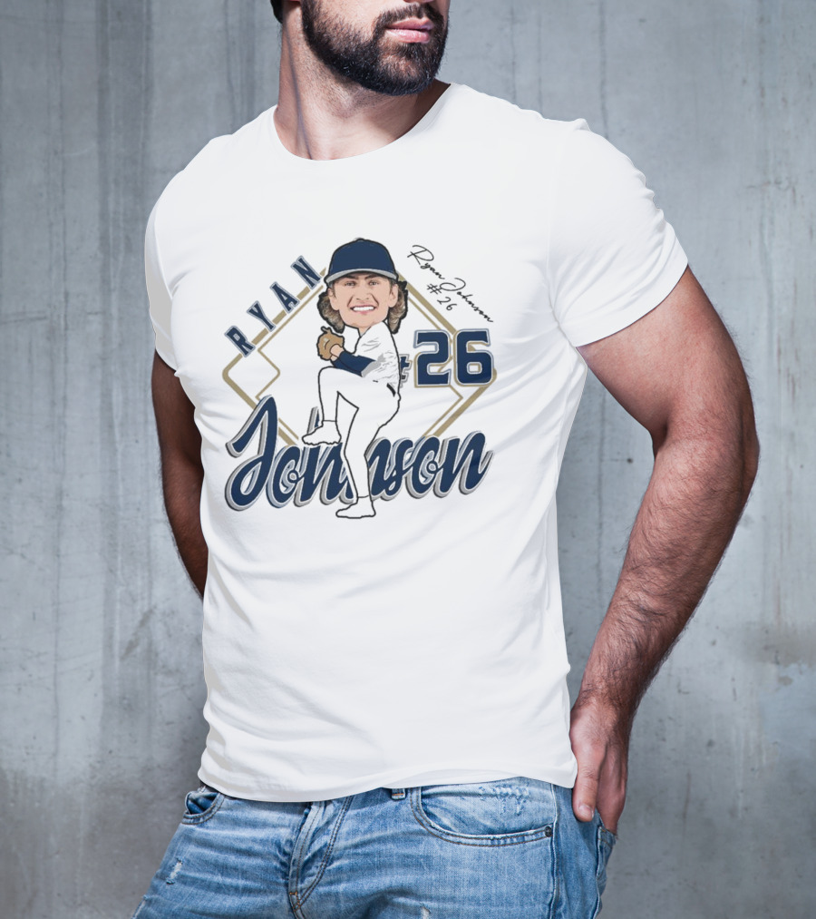 RYAN 26 Baseball Player Illustration 2025 T-Shirt