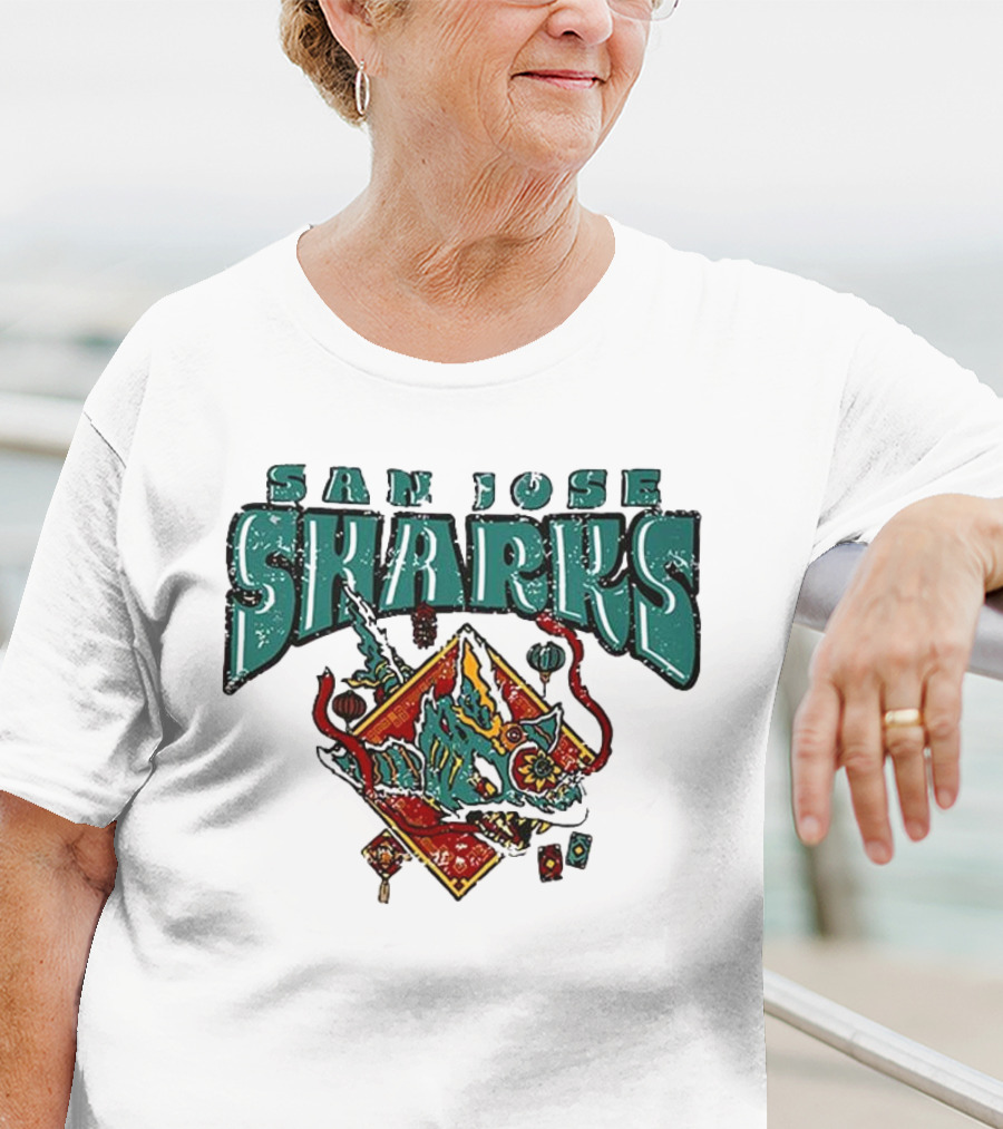 San Jose Sharks 2025 Lunar New Year Blue 84 T-Shirt