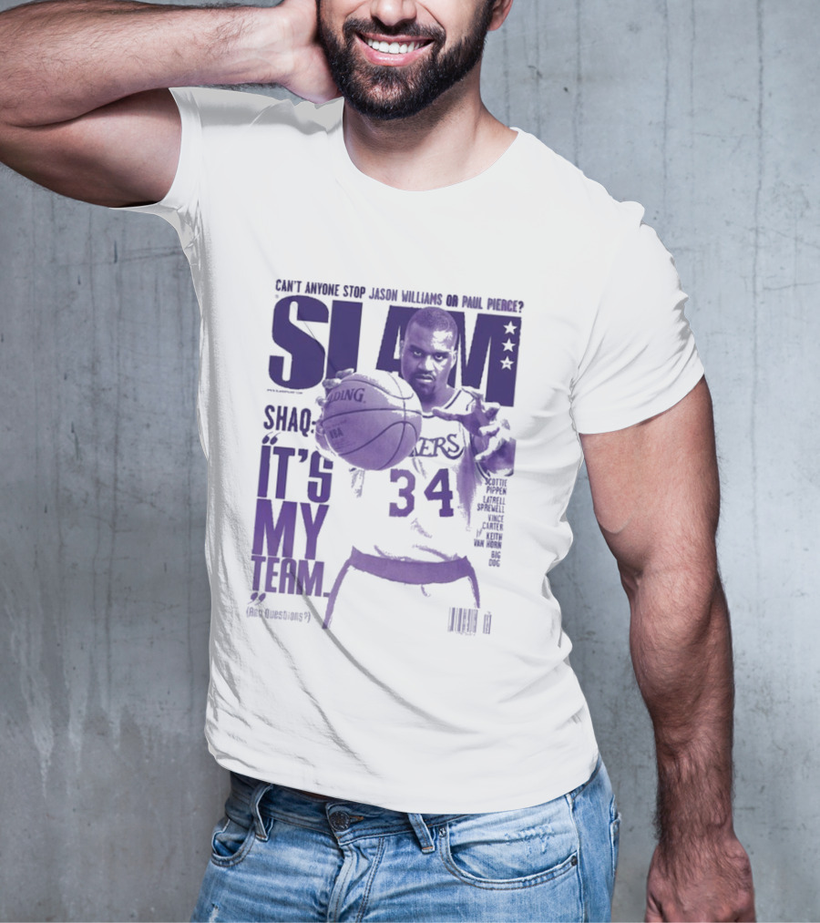 SLAM Shaquille O’Neal Lakers It's My Team 34 T-Shirt