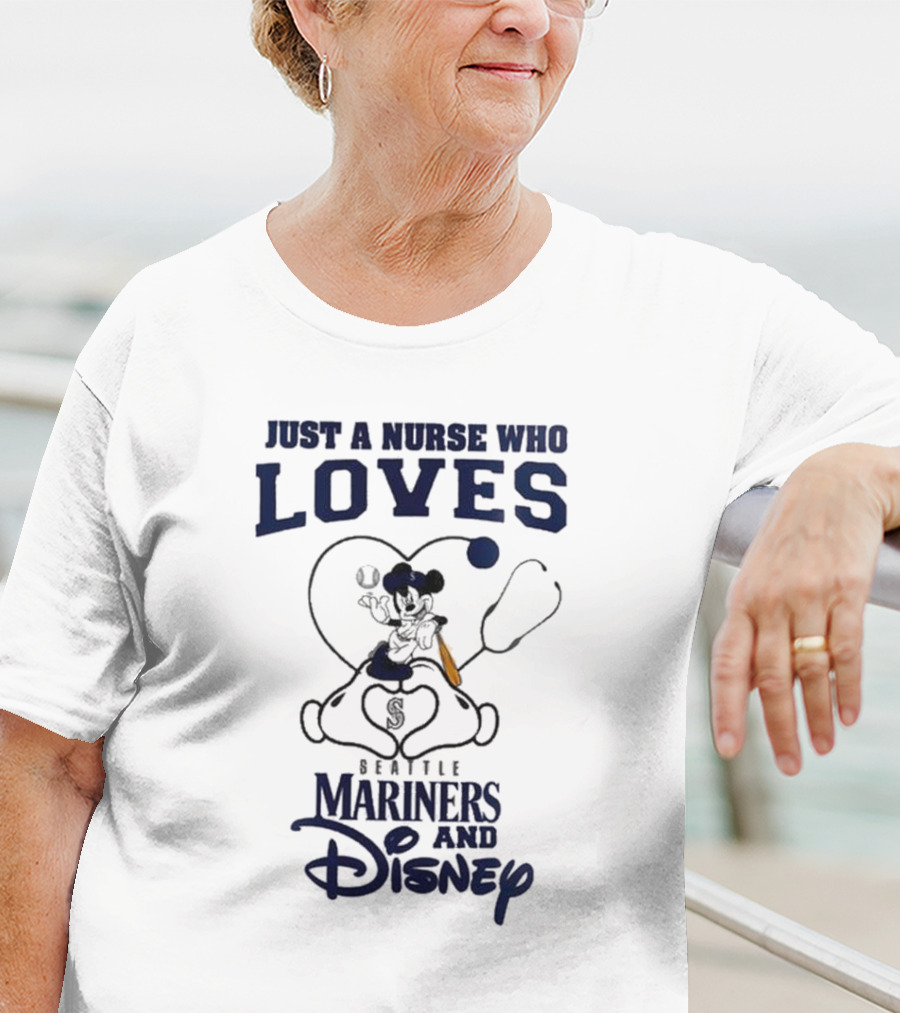 Seattle Mariners Disney Nurse Who Loves Baseball 2025 T-Shirt