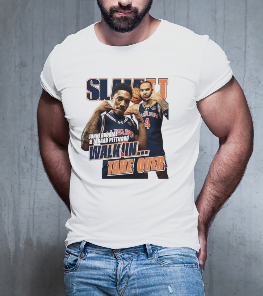 SLAM Auburn Tigers Johni Broome Tahaad Pettiford Walk In Take Over T-Shirt