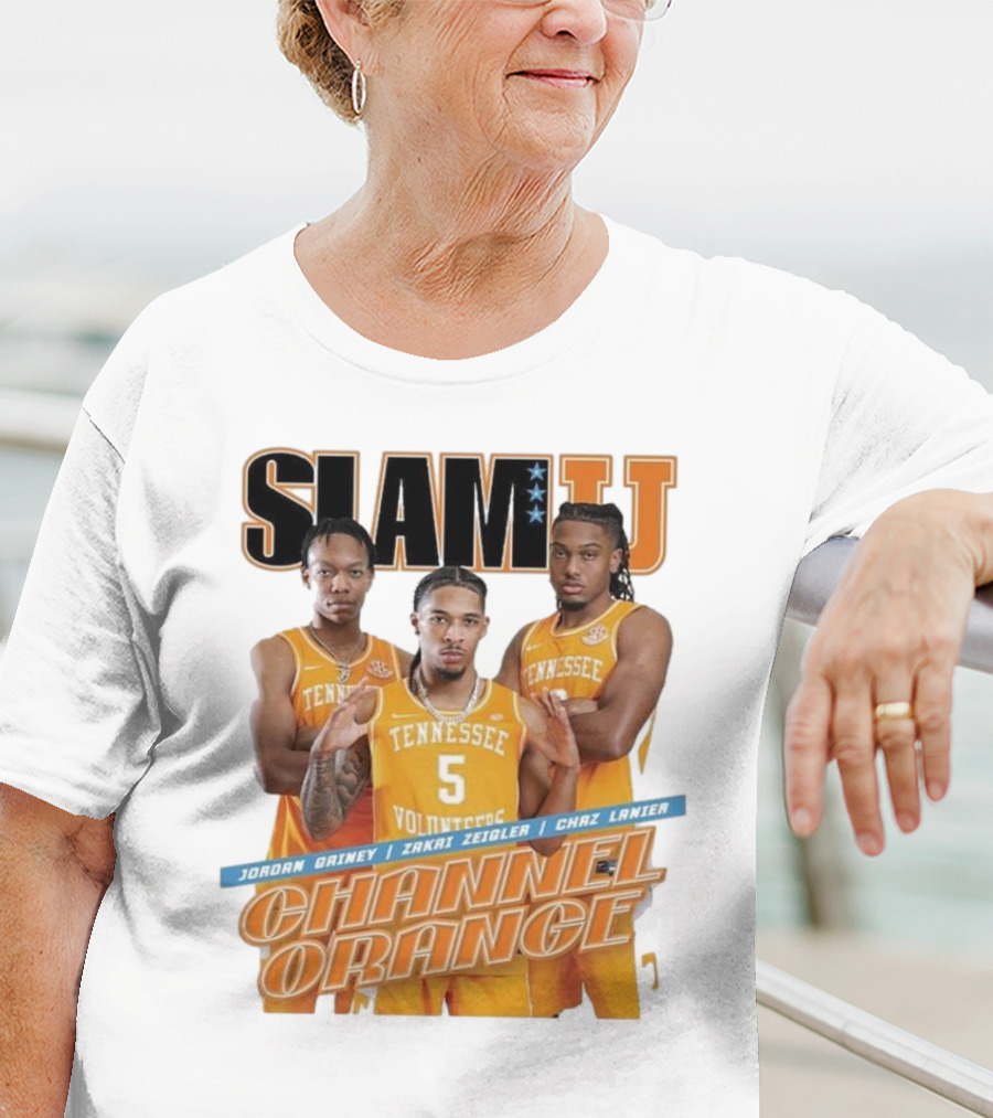 SLAMU Tennessee Volunteers Jordan Gainey Zakai Zeigler Chaz Lanier Channel Orange T-Shirt