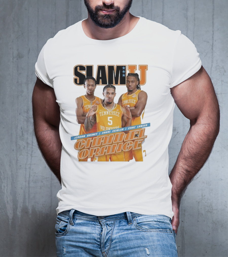 SLAMU Tennessee Volunteers Jordan Gainey Zakai Zeigler Chaz Lanier Channel Orange T-Shirt
