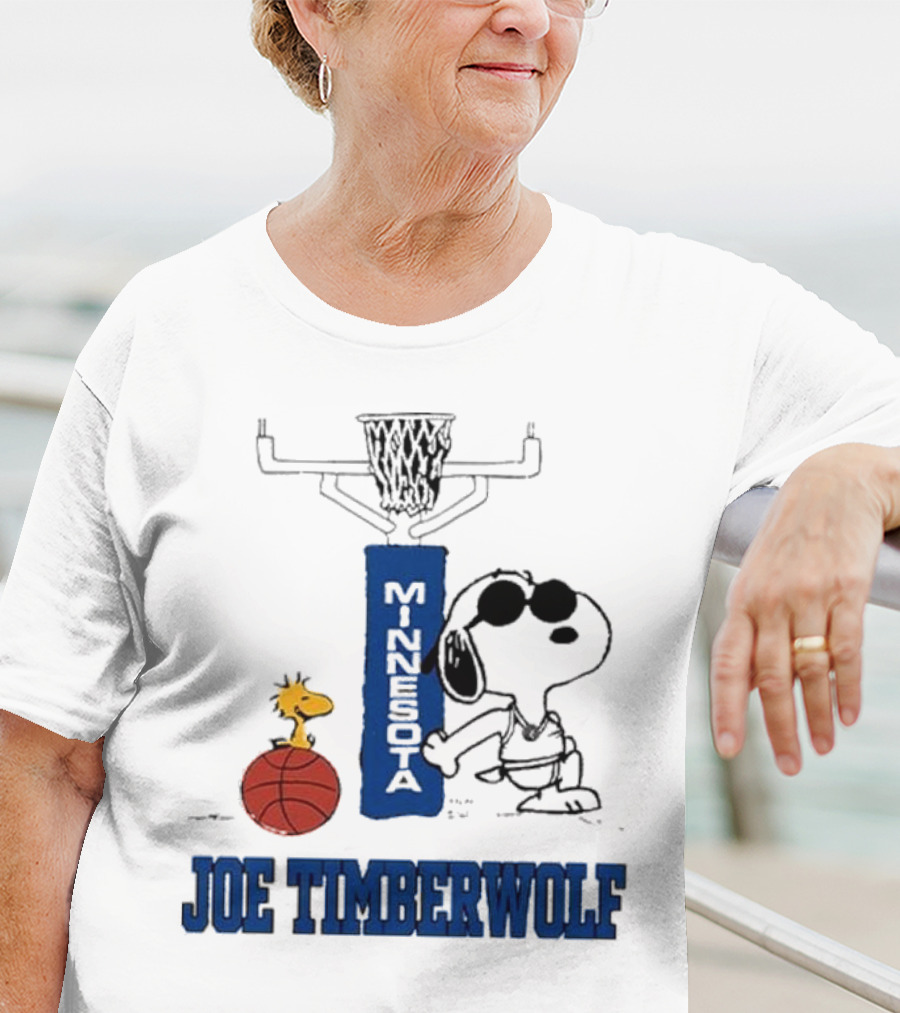 Snoopy Joe Cool Minnesota Timberwolf Basketball T-Shirt