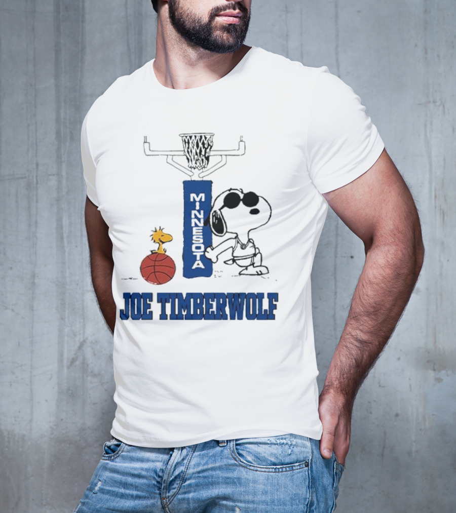 Snoopy Joe Cool Minnesota Timberwolf Basketball T-Shirt