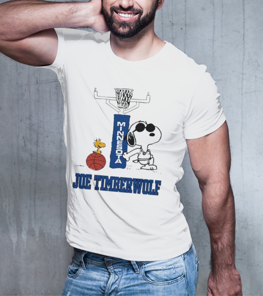 Snoopy Joe Cool Minnesota Timberwolf Basketball T-Shirt