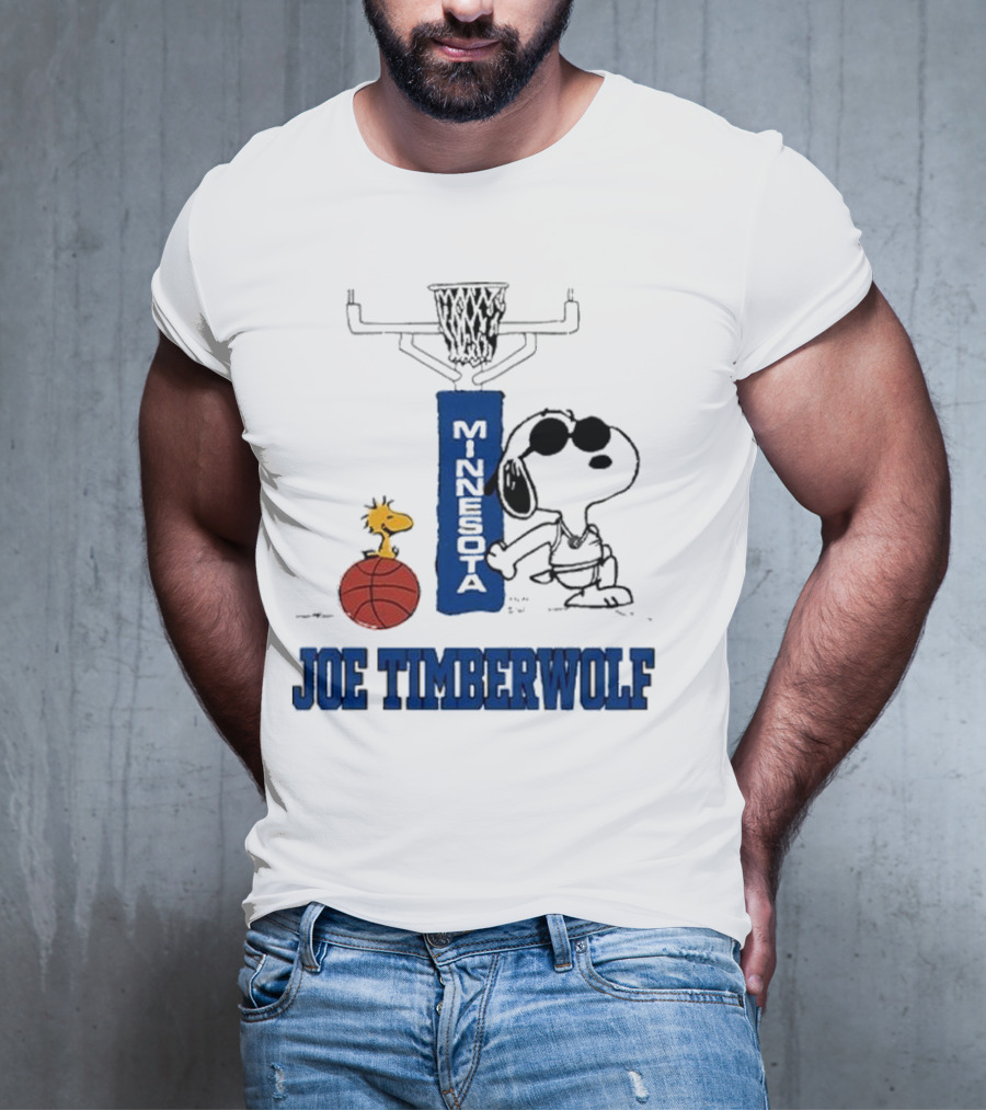 Snoopy Joe Cool Minnesota Timberwolf Basketball T-Shirt