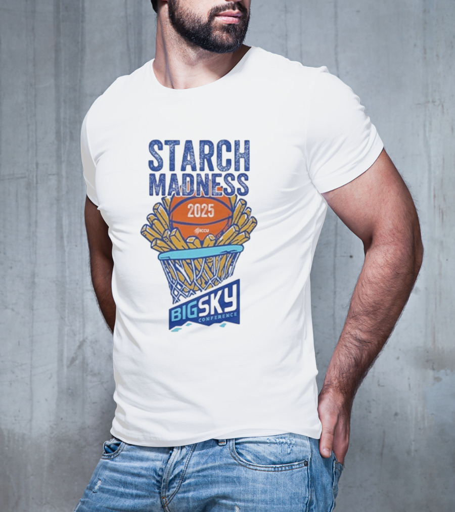 Big Sky Conference Starch Madness 2025 Basketball Theme T-Shirt