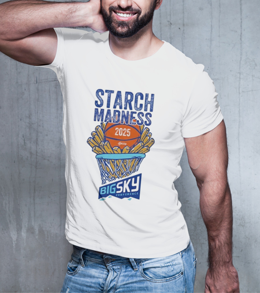 Big Sky Conference Starch Madness 2025 Basketball Theme T-Shirt