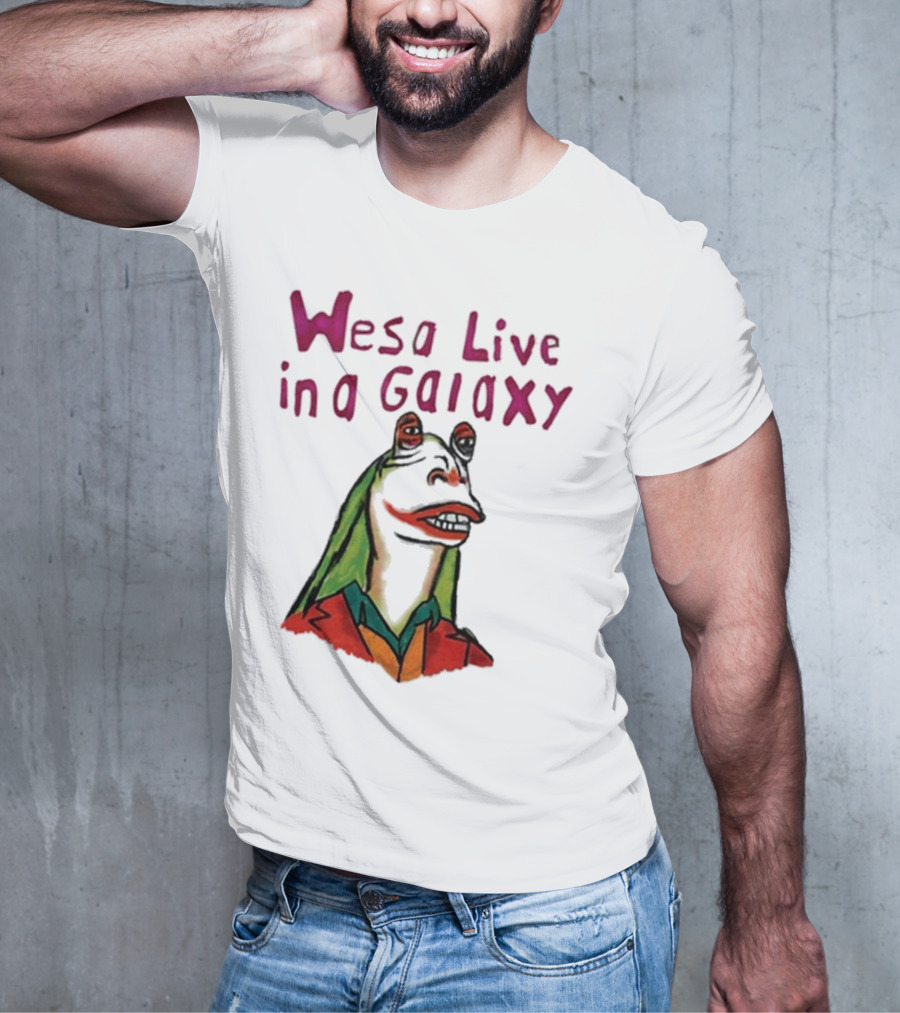 Wesa Live In A Galaxy Alien Cartoon Style T-Shirt