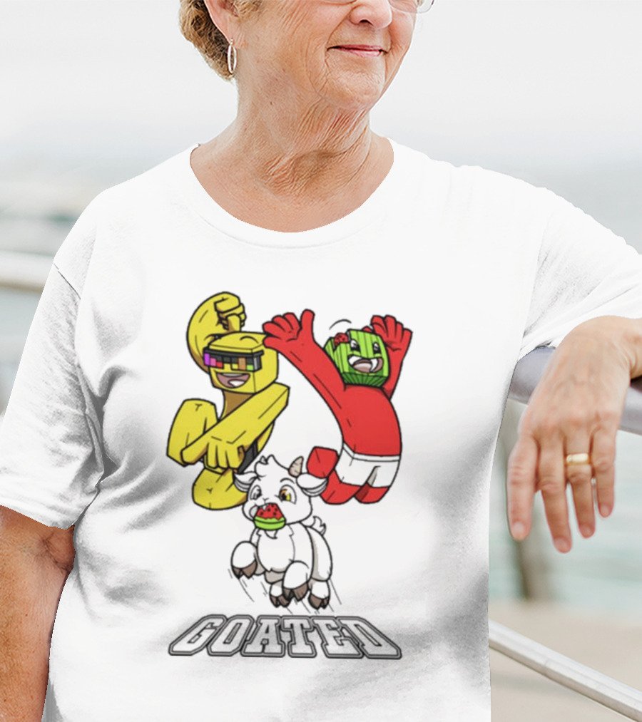 Sunny And Melon Goated Dance Characters With Sunglasses And Watermelon Head T-Shirt