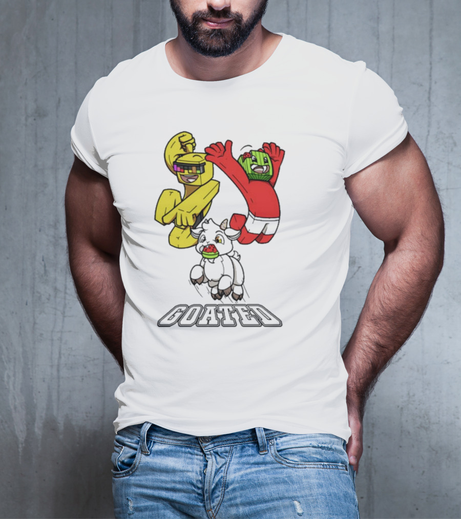 Sunny And Melon Goated Dance Characters With Sunglasses And Watermelon Head T-Shirt