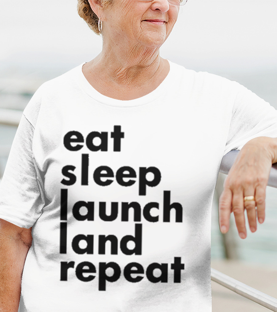 Space Chick Jen Eat Sleep Laugh Repeat T-Shirt