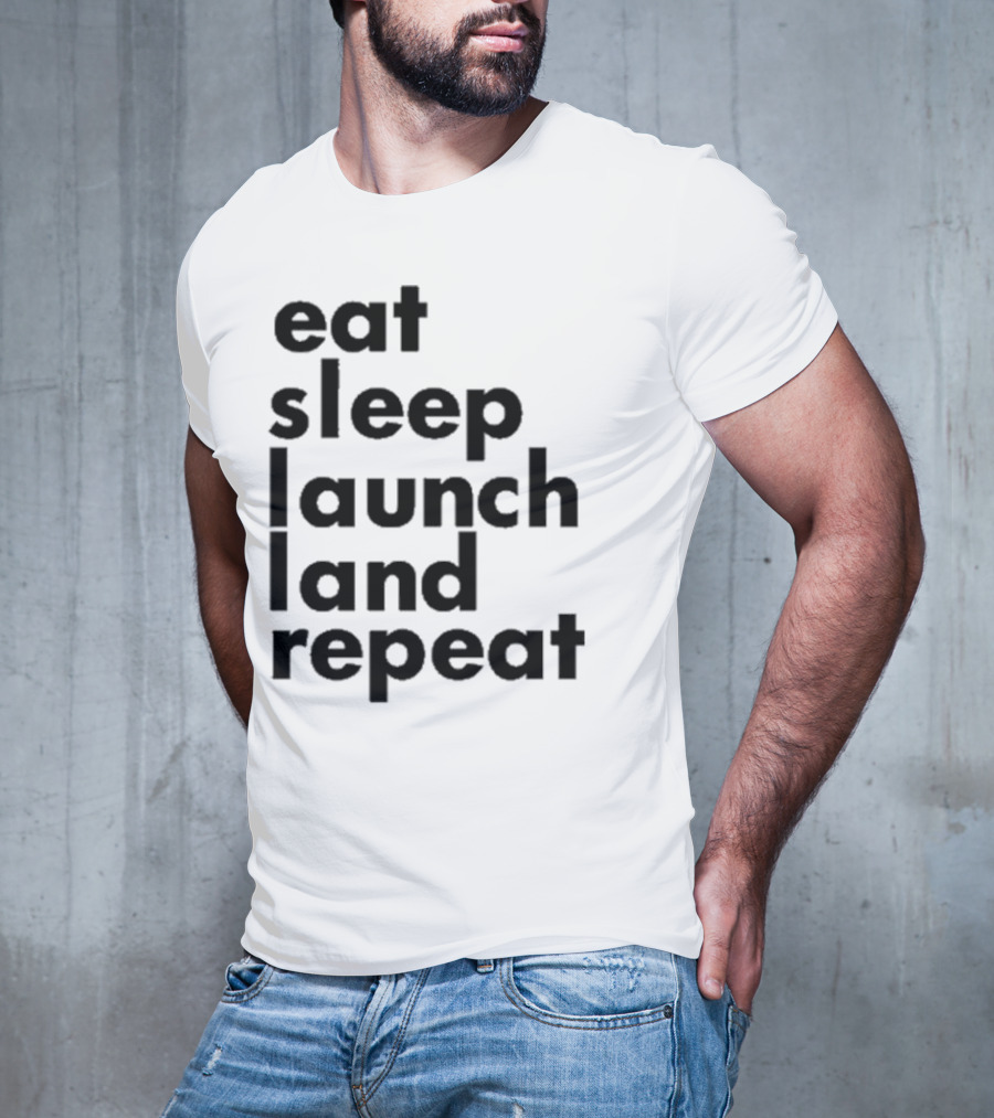 Space Chick Jen Eat Sleep Laugh Repeat T-Shirt