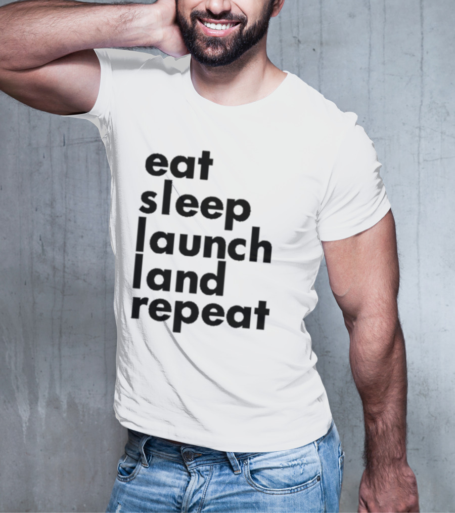 Space Chick Jen Eat Sleep Laugh Repeat T-Shirt