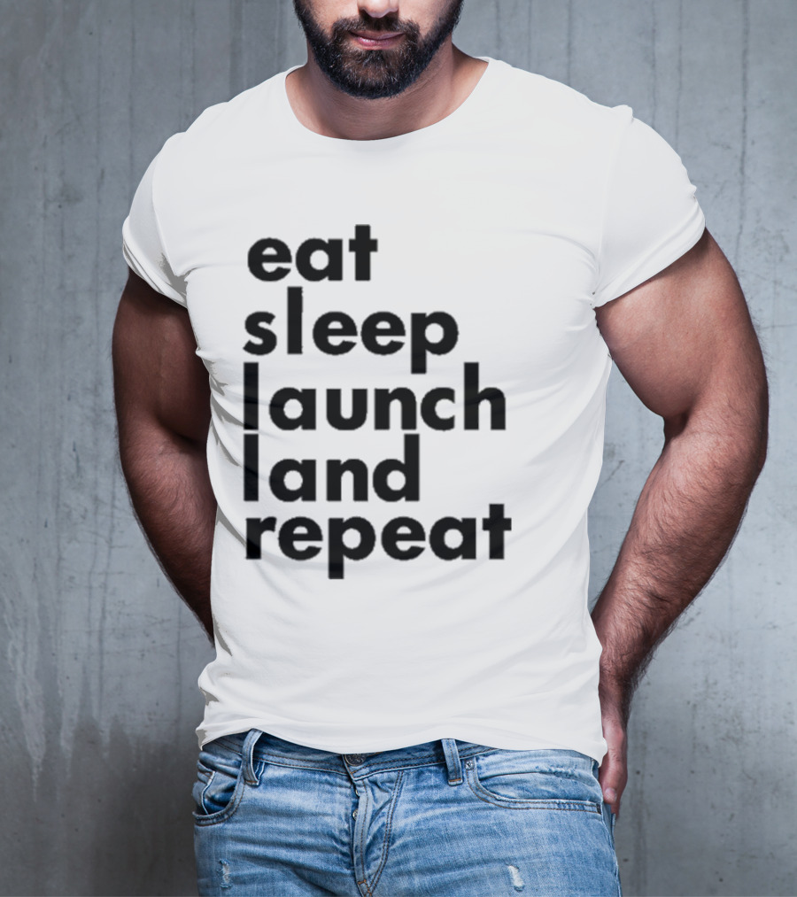 Space Chick Jen Eat Sleep Laugh Repeat T-Shirt