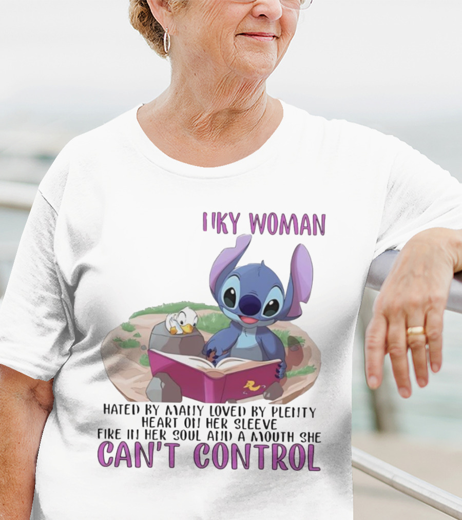 Cranky Woman Stitch Can't Control Hated By Many Loved By Plenty T-Shirt