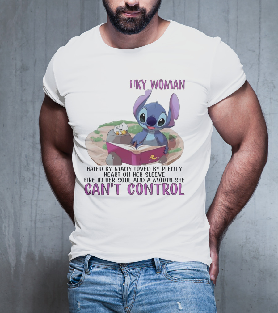 Cranky Woman Stitch Can't Control Hated By Many Loved By Plenty T-Shirt